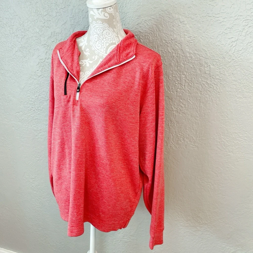 FootJoy red mens Quarter-Zip Performance Pullover – Women’s XL - Picture 3 of 9